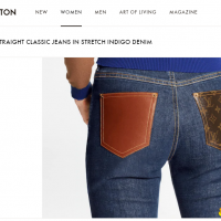 id rise straight classic jeans in stretch indigo denim 1A83TF