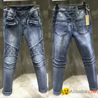 Balmain jeans man long pant wash skinny jean pants fashion balmain trouses