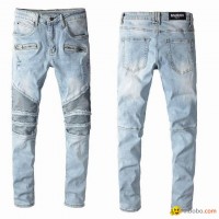 Whosale top balmain Mens jeans, High quality Balmain jeans, famous brand jeans