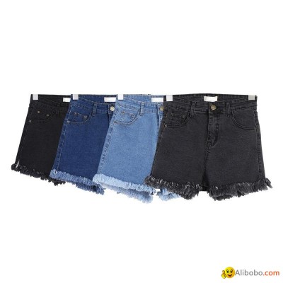 Factory OEM ladies denim jeans shortspicture1