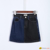Manufacturing denim jeans skirts
