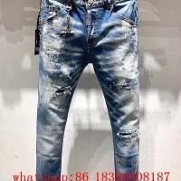 Wholesale authentic D2 Dsquared2 jeans 1:1 quality men long jeans pants trousers