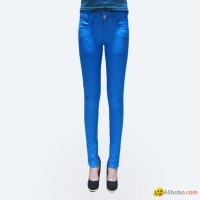 2012 new stlye hot sale blue slim lady jeans