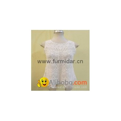 Furmidar factory lady women tops upper blouser lace chiffon embroidery wholesalepicture1