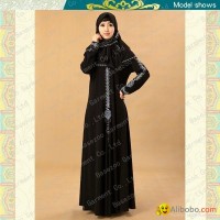 MF19509 latest design rhinestone classic black abaya