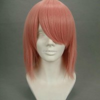 Pink Straight Short Cosplay Wig Synthetic Hair Wig Customized Wigs