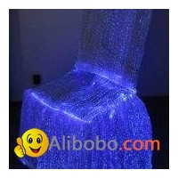 RGB colors optic fiber luminous table clothes/chair covers customized