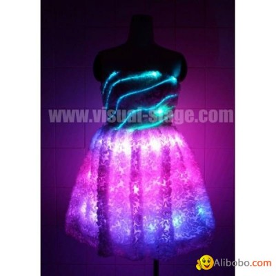 optical fiber luminous dress for stage  performancepicture1