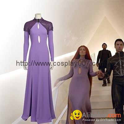 MANLUYUNXIAO Inhumans Medusa Cosplay Costume Women Dress With Cape Custom Madepicture1