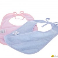 2013 New arrivals 100% cotton breathable eco-friendly baby bib 2 layer bibs