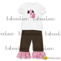 Fancy appliqued pant set for girls