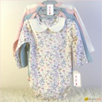China baby products factory offer infant 4 pack long sleeve bodysuits