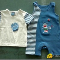two pcs of Baby garments including baby's t-shirt and baby's romper