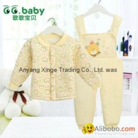 2015 Cute Cotton Autumn Winter Baby Set Unisex Warm Newborn Baby Boy Girl Suits