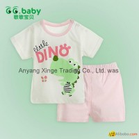 2015 Pink Summer Baby T-shirt+Shorts Suits 100Cotton Newborn Baby Boy Girl Sets