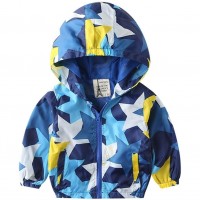 Autumn Allover Print Toddler Little Boy Hooded Jacket