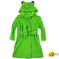 100% Cotton Kids Hooded Bathrobe