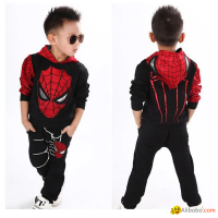 Spring Spiderman Sports Suits Boys Casual Tracksuits Kid Clothing Outfits TV Mov