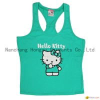 100% cotton girl's vest   hello kitty