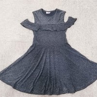 GIRL'S GLITTER SHINY FABRIC DRESS