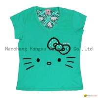 100% cotton girl's T-shirt cute