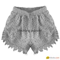 Eyelets lace shorts