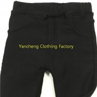 children polar fleece fur lining leggings kids winter cargo pants