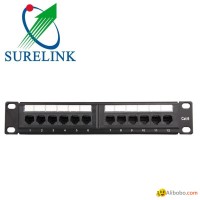 1U 12port 24port 48port UTP CAT6 CAT5E RJ45 Patch Panel