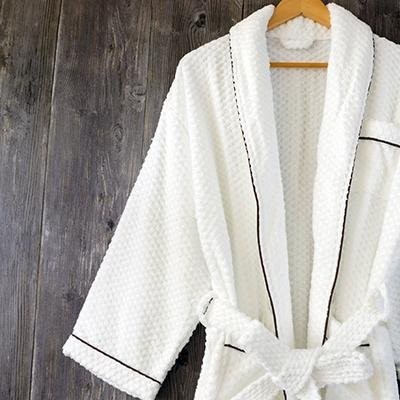 China Supplier 100% Cotton Jacquard Weave Terry Bathrobepicture1