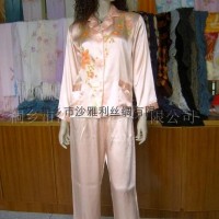 Hand-painted silk pajamas