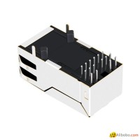 JXK0-0136NL 1000 Base-t 1X1 Port  RJ-45 Connector With LED