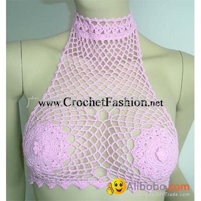 Hand Knit Sexy Fashion Halter top/Bikini Toppicture1