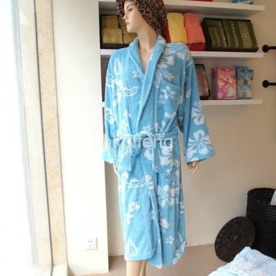 100% Cotton Women quality jacquard bathrobepicture1