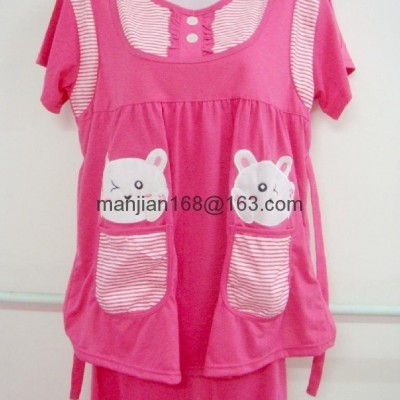 Retail Pregnant women pajamas students' lovely girl's Middle-aged nightwear suitpicture1