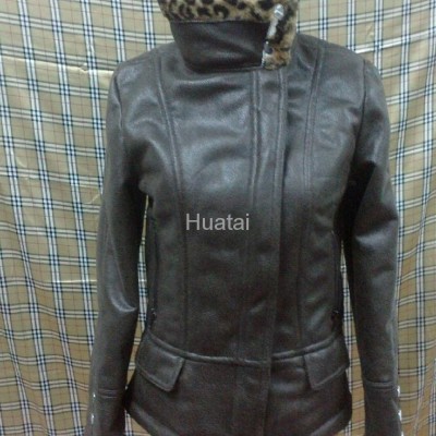 suede bonded printed teddy fur jacketpicture1