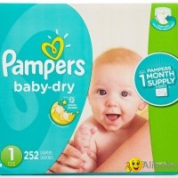 Pampers Baby Dry Diapers XL Case Size 1 (252 Count)