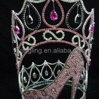 wholesale full round heels pageant crown