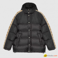 Men GG jacquard nylon padded coat Women down parka coat