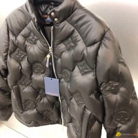 Monogram EMBOSSED Flower Leather Down Jacket     ARKA BOYHOOD coat
