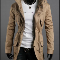 2021 autumn and winter new solid color outerwear stitching casual jacket men's r