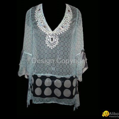 Hand Embellished Chiffon Tunicpicture1