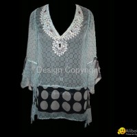 Hand Embellished Chiffon Tunic