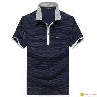 FUGUINIAO Men's Turn-down Collar Short Sleeve Polo Shirts