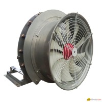 Vehicle mounted garden air blast sprayer fan system