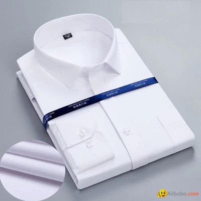 Custom Made High Quality Men White 100% Cotton Poplin Long Sleeve Office shirtspicture1