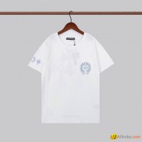 Chrome Hearts Blue Triple Cross T-Shirt tee Fashion cheap t-shirts