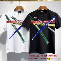 DSQ Paper Dsquared2 Short Sleeve Cotton Hot Platinum Printed Half Sleeve