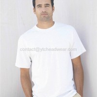 160g 100% cotton white color t shirts with client's logo for promotion
