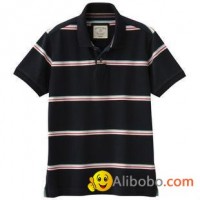 Men's stripe polo shirt
