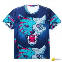 Colorful 3D Cartoon Printed Short Sleeve T-Shirt Fashion Tees